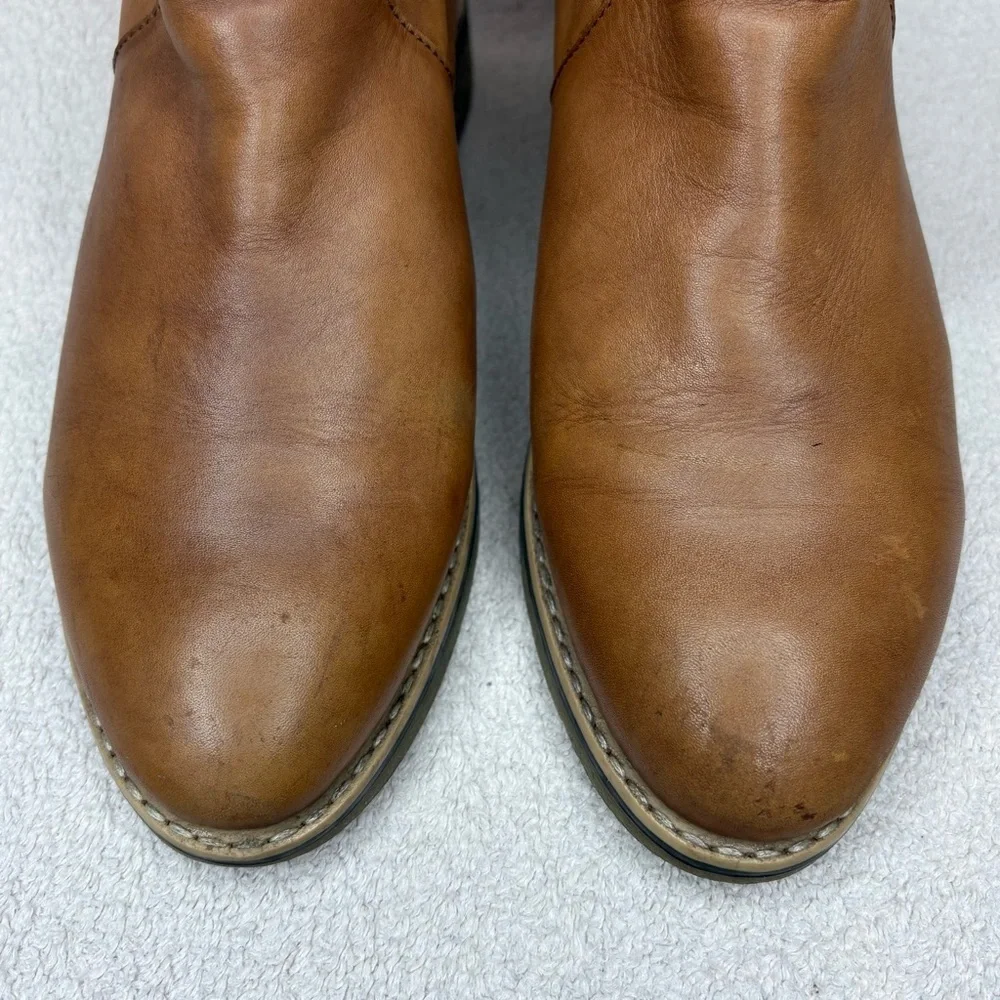 James Heybrook Tan Leather Shearling-Lined Winter Boots